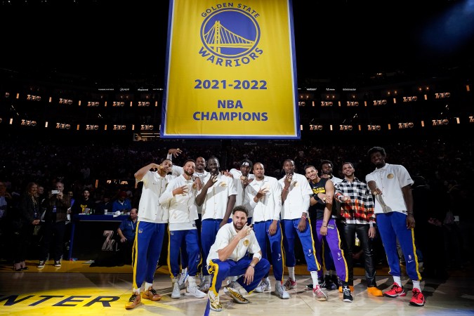 Golden State Warriors celebrando su último campeonato.