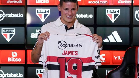 James Rodríguez durante su presentación con el Sao Paulo en agosto de 2023.