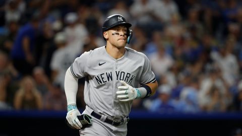 Aaron Judge durante la serie final de la temporada 2023 ante Kansas City Royals.