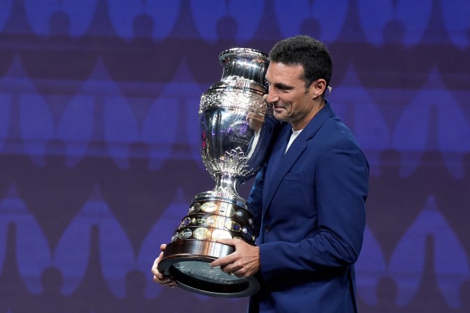 Lionel Scaloni durante el sorteo para la Copa América 2024.