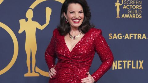 Fran Drescher posando.