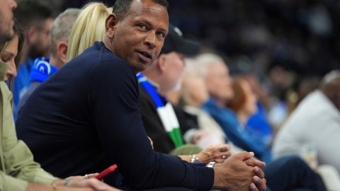 Alex Rodríguez durante un encuentro ante Brooklyn Nets.