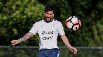 Lionel Messi en la concentración con la selección argentina.