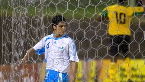 Gustavo Cabrera durante un partido amistoso ante Jamaica en 2007.
