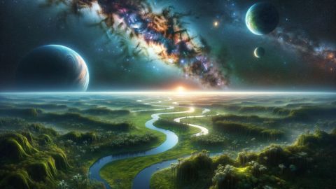 Ilustración de la súper Tierra, llamada TOI-715 b. Imagen creada por El Diario NY con IA