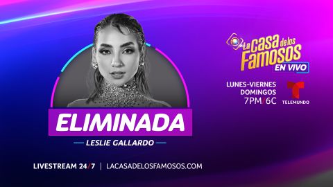 Leslie Gallardo dice estar feliz de ser la segunda eliminada del reality.