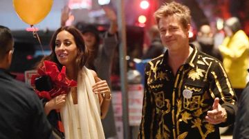 Inés de Ramón y Brad Pitt celebrando sus cumpleaños en Los Ángeles.