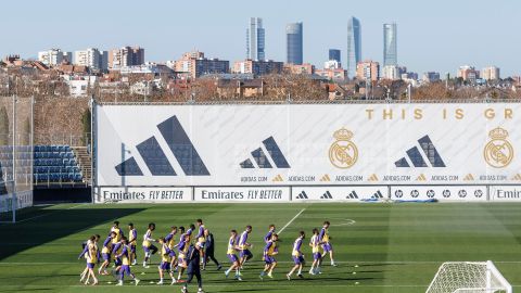 Entrenamiento del Real Madrid.