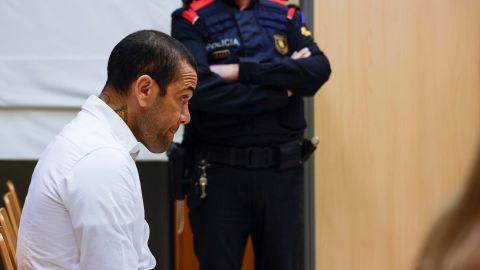 Dani Alves durante el juicio en un Tribunal de Barcelona.