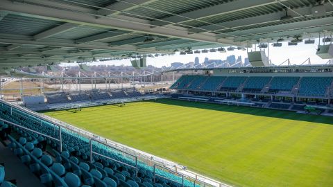 Vista general del CPKC Stadium de Kansas City, el primer estadio solo dedicado para el fútbol femenino.