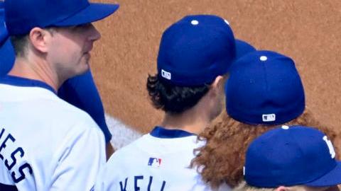 Jugadores de los Dodgers.