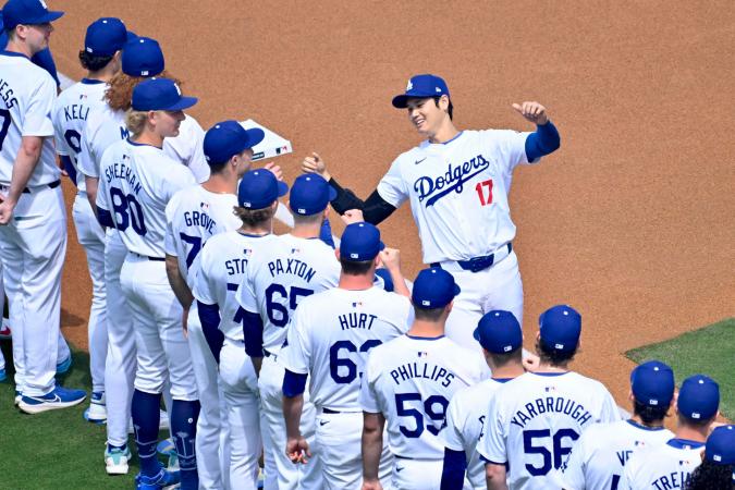 Jugadores de los Dodgers.