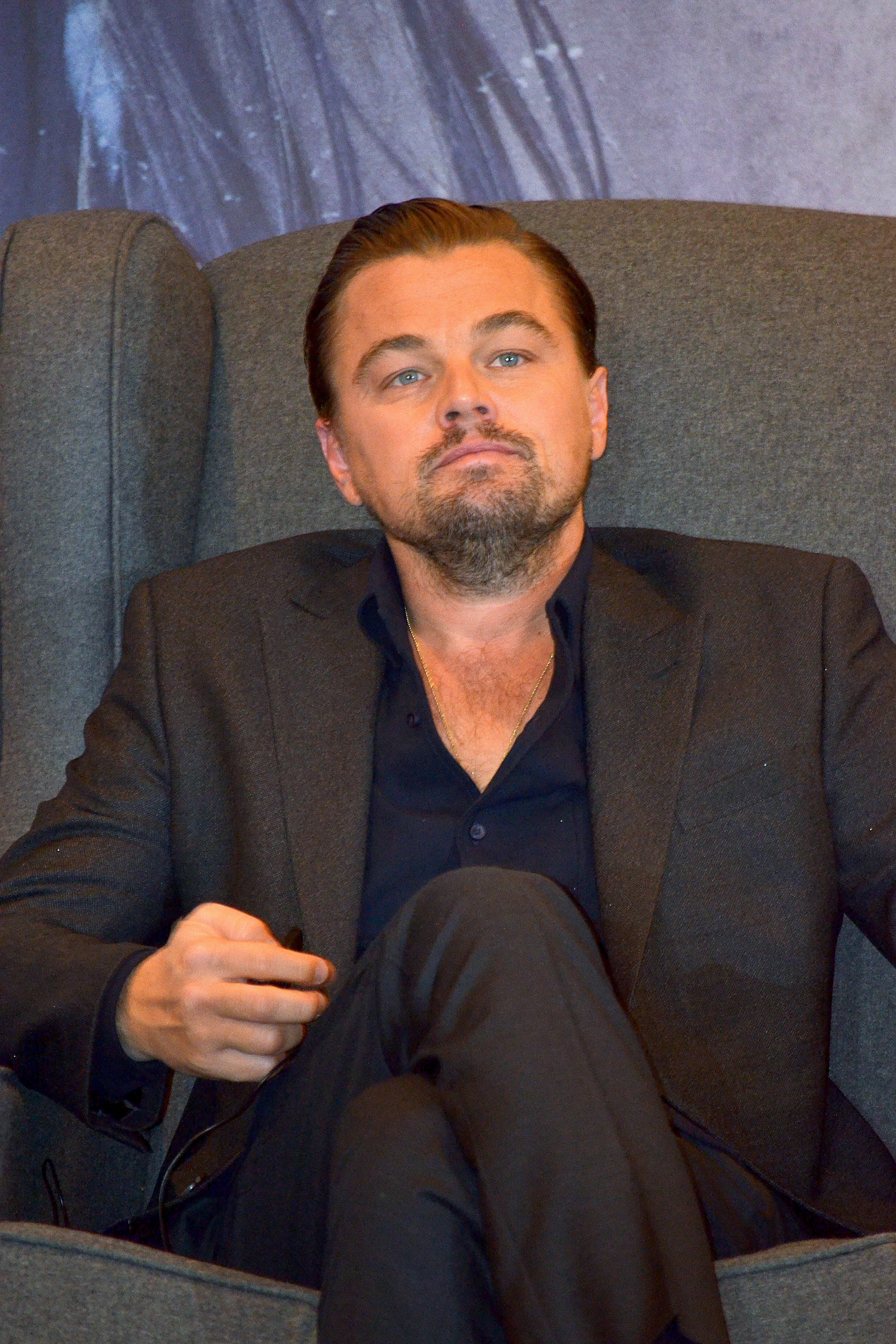 Leonardo DiCaprio posando.