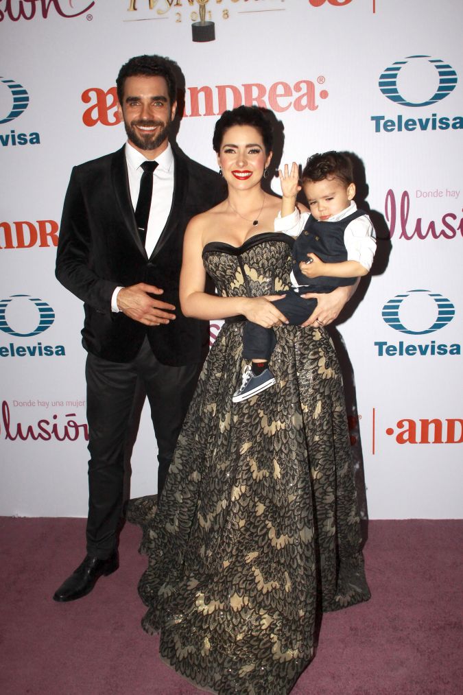 Ariadne Díaz junto a Marcus Ornellas y su hijo Diego en el año 2018.