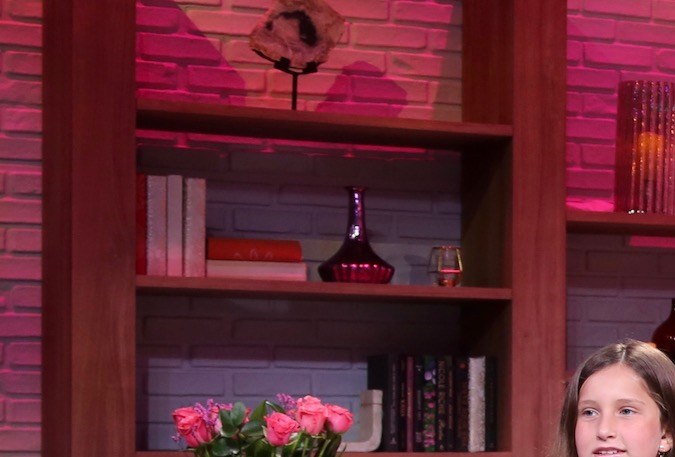 Geraldine Bazán acompañada de sus hijas Elissa Marie y de Alexa.