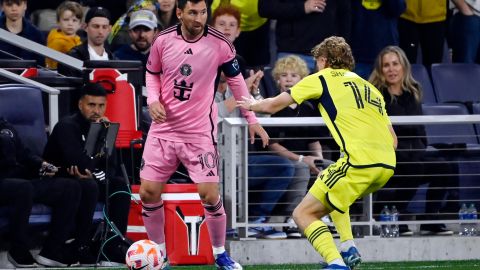 Lionel Messi en el partido entre el Inter Miami y el Nashville SC