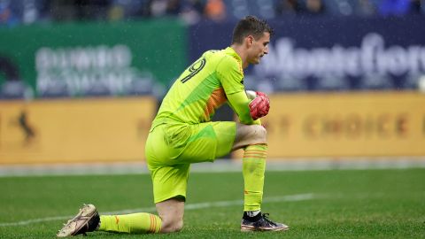 Matt Freese, arquero de NYCFC, no pudo hacer nada para evitar el gol de la derrota ante Portland Timbers.