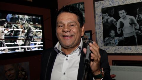 Roberto Durán durante la promoción de una película sobre su vida.