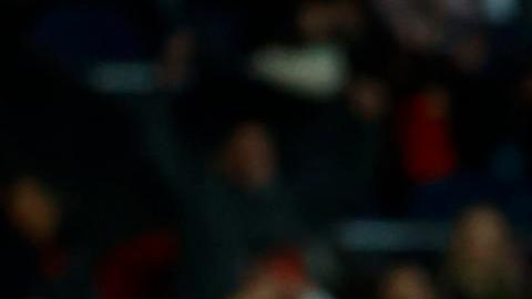 Dani Olmo celebra luego de marcarle a Brasil en el Estadio Santiago Bernabéu de Madrid.