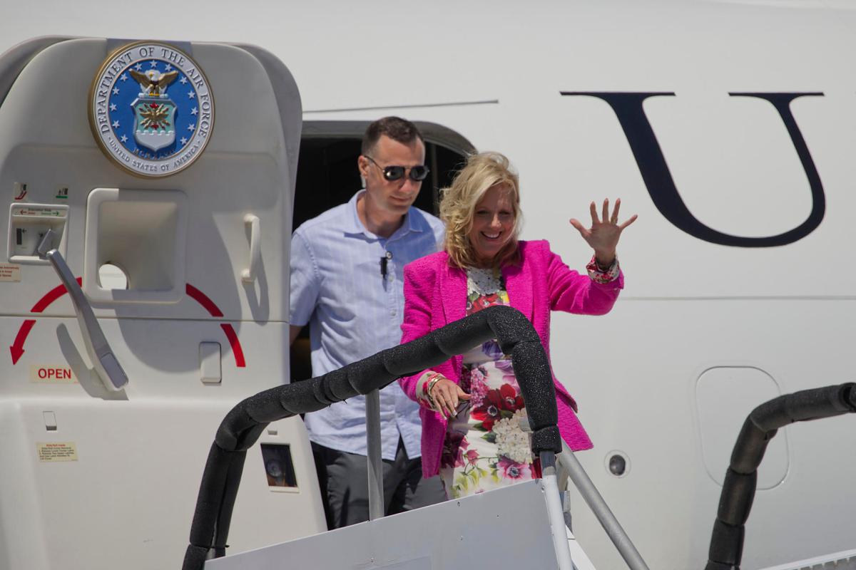 La primera dama de EE.UU., Jill Biden, llegó a Puerto Rico para apoyar a los militares en la isla