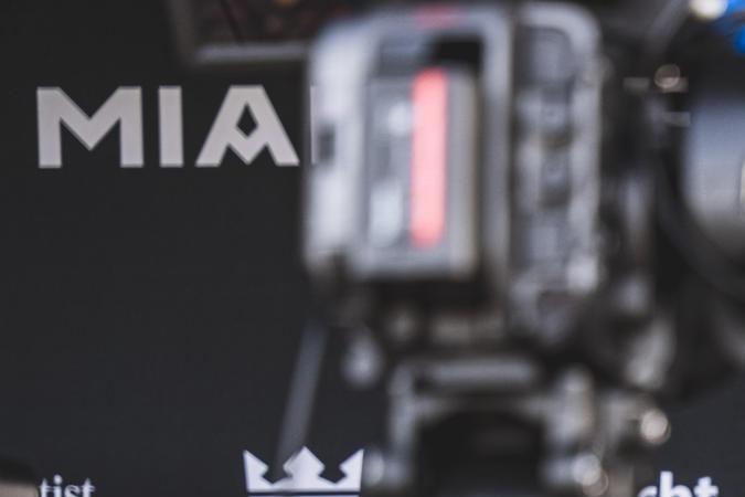 Tata Martino durante una rueda de prensa del Inter Miami.