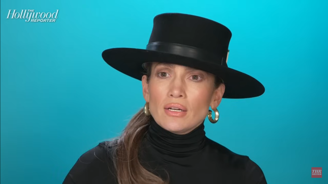 Jennifer López en una entrevista.