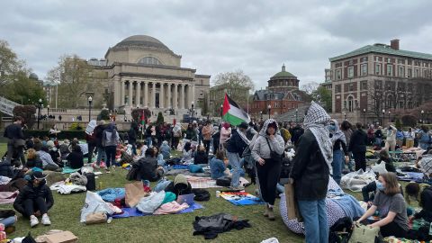 Protestas anti-Israel en Columbia University, NYC.