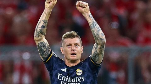 Toni Kroos durante el encuentro ante Bayern Múnich.