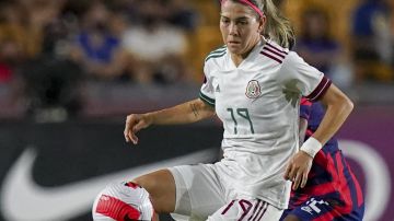 Alicia Cervantes, quien también es habitual en la selección femenina de México, marcó el primer tanto del partido ante Cruz Azul.