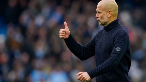 Pep Guardiola durante un encuentro de la Premier League.