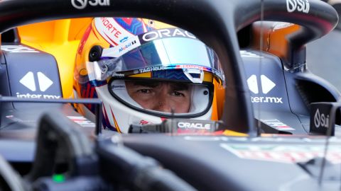 El mexicano Sergio Perez durante el Gran Premio de Japón.