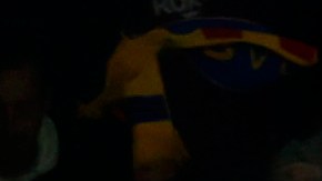 Hincha del FC Barcelona en el Parque de los Príncipes.