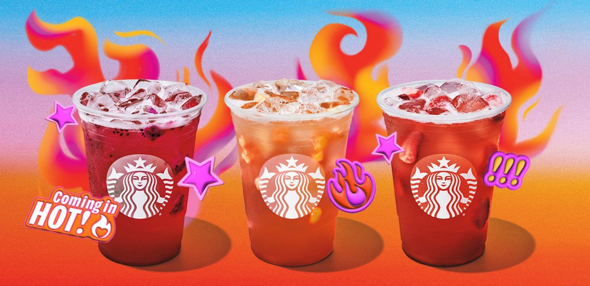 El picante es el protagonista en las nuevas bebidas refrescantes de Starbucks