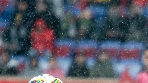 Luis Suárez durante un encuentro ante New York Red Bulls.