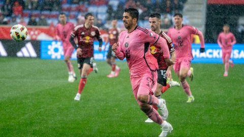 Luis Suárez durante un encuentro ante New York Red Bulls.