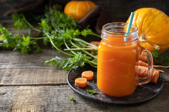 Jugo de zanahoria y calabaza