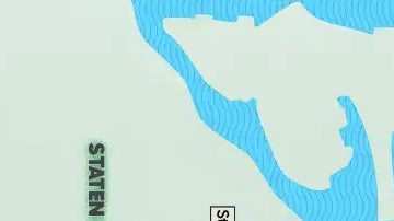 Mapa del "Five Boro Bike Tour 2024" en Nueva York