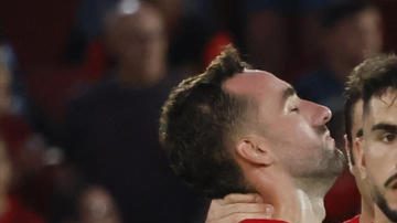 El técnico mexicano del Mallorca, Javier Aguirre, a la finalización del encuentro ante UD Almería en el estadio de Son Moix.