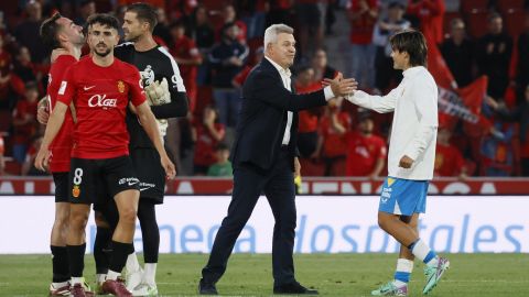 El técnico mexicano del Mallorca, Javier Aguirre, a la finalización del encuentro ante UD Almería en el estadio de Son Moix.