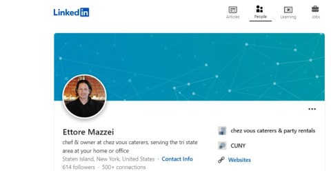 Página LinkedIn de Ettore Mazzei.