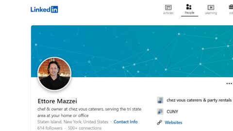 Página LinkedIn de Ettore Mazzei.