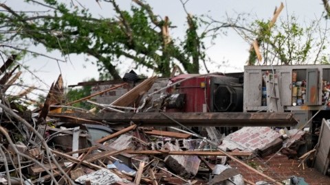 El tornado destrozó gran parte de la ciudad de Greenfield.