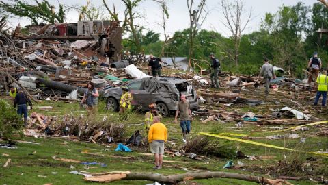 El tornado destrozó gran parte de la ciudad de Greenfield.