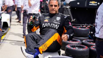 Juan Pablo Montoya durante las 500 Millas de Indianápolis en 2021.
