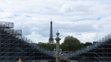 Vista de las construcciones para los Juegos Olímpicos de París 2024