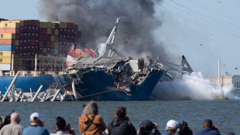 Demolición puente colapsado en Baltimore