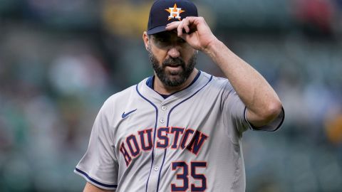 Justin Verlander se metió entre los 10 lanzadores con más ponches en Grandes Ligas.