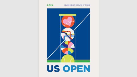 Cartel oficial del US Open 2024.