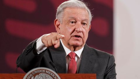 El presidente de México, Andrés Manuel López Obrador, participa este jueves en la conferencia matutina en Palacio Nacional, de la Ciudad de México (México).