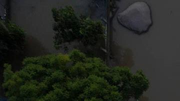 Fotografía aérea que muestra la magnitud de una inundación en Eldorado, región metropolitana de Porto Alegre (Brasil).